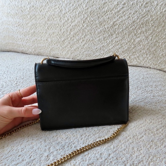 AUTHENTIC SAINT LAURENT 2020 BLACK LEATHER SUNSET WALLET ON CHAIN BAG WITH STRAP - Picture 11 of 11